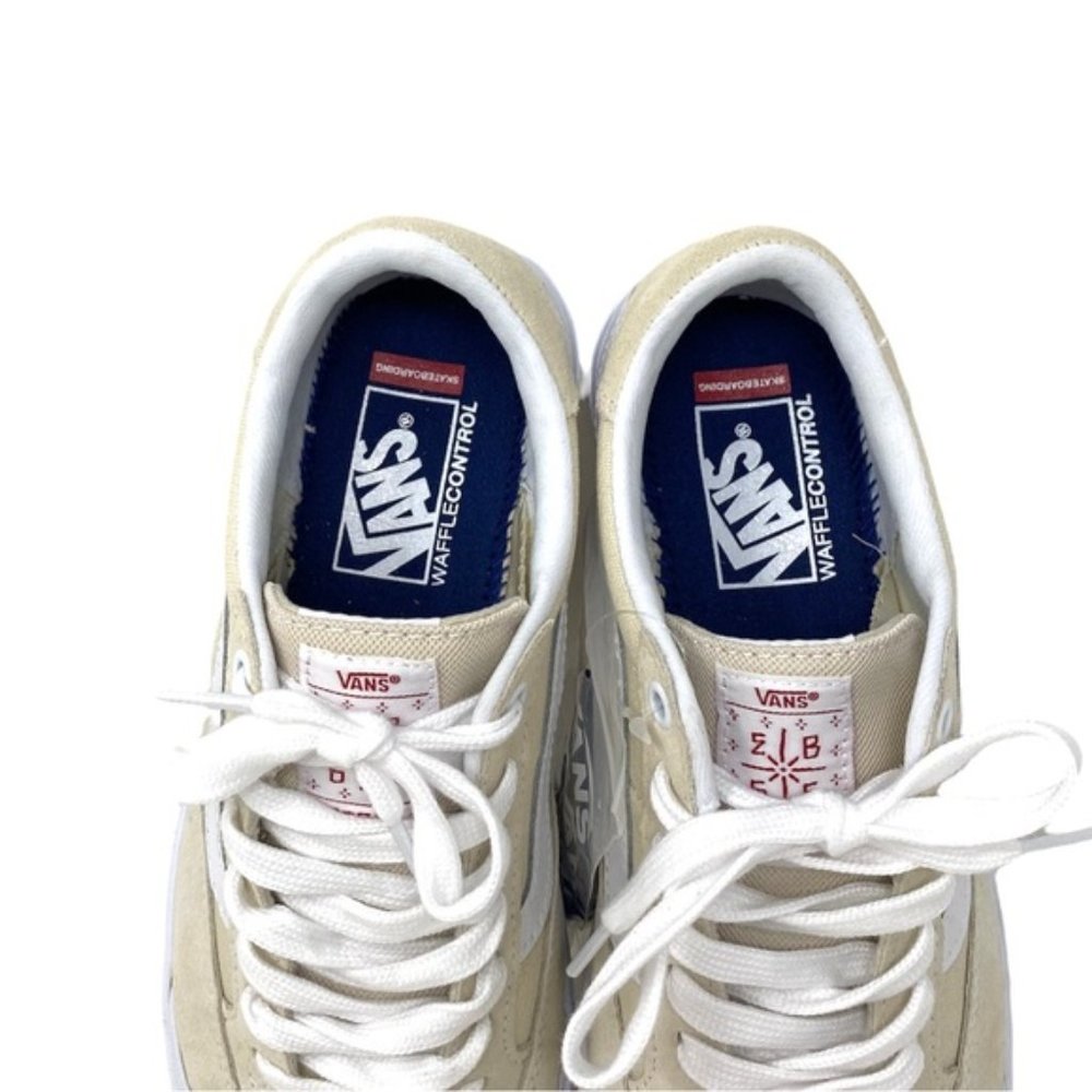 💖MEGA SALE💖VANS Berle Whitecap Suede Low Top White Tan  Women’s  VN0A5JIJ83M - Picture 8 of 10